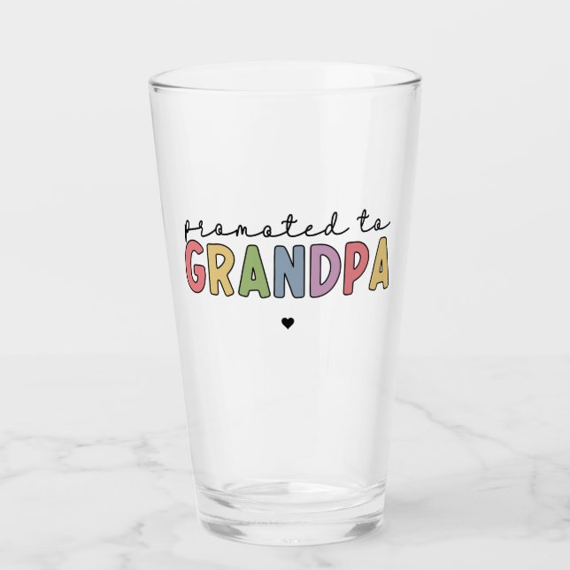 Befördert zu Großvater New Opad zu Geschenken Glas (Vorderseite)