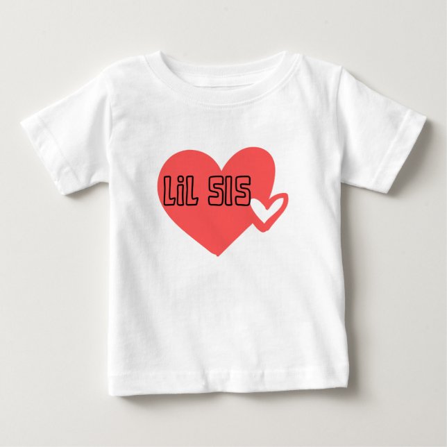 Befördert zu Lil Schwester Matching Sibling Baby Baby T-shirt (Vorderseite)
