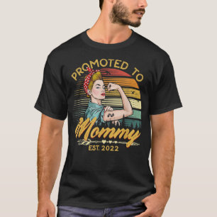 Befördert zu Mommy Est 2022 Vintag First Tim T-Shirt