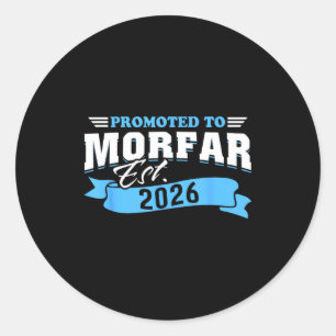 Befördert zu morfar est 2026 neuer Opa wird 26 Runder Aufkleber