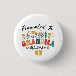 Befördert zu Oma est. 2024 Großeltern Button