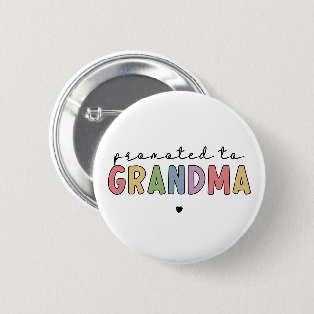 Befördert zu Oma New Oma als Geschenke Button (Vorne & Hinten)