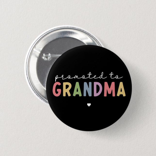 Befördert zu Oma New Oma als Geschenke Button (Vorne & Hinten)