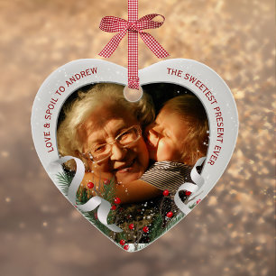 Befördert zu Oma Silver Frame 2 Fotos Keramik Ornament