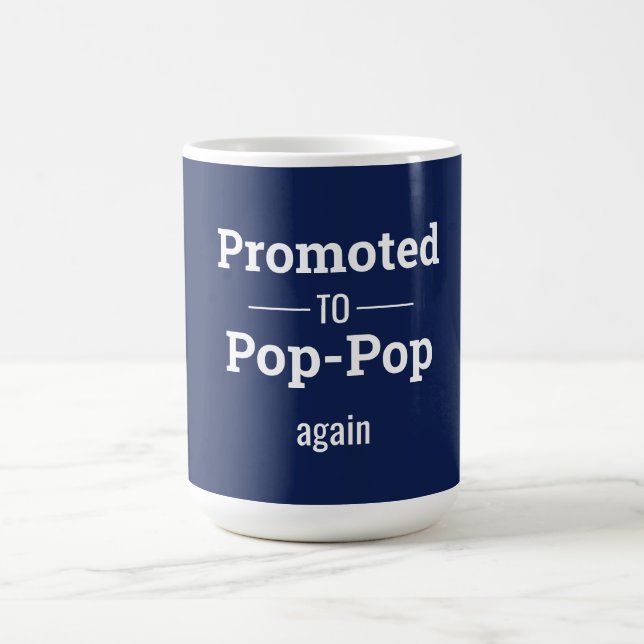 Befördert zu Pop-Pop Blue Coffee Tasse (Mittel)
