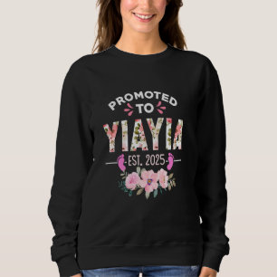 Befördert zu Yiayia Est 2025 Women Gifts Baby Anno Sweatshirt