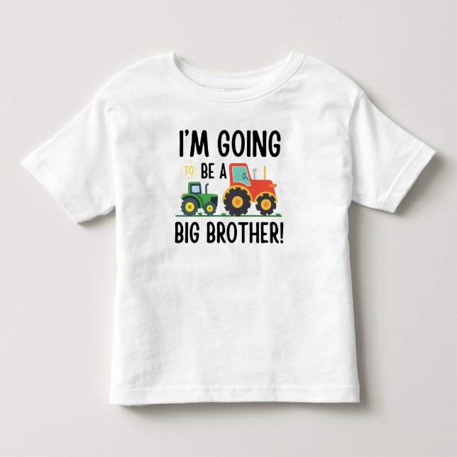 Befördert zum großen Bruder Traktor, Niedliche Far Kleinkind T-shirt (Vorderseite)