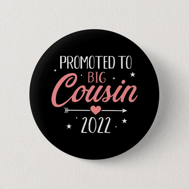 Befördert zum großen Cousin 2022 Schwangerschaftsa Button (Vorderseite)