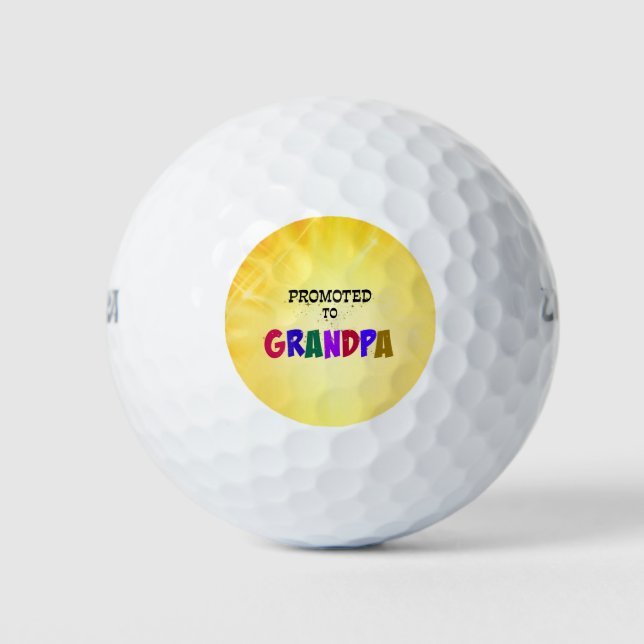 Befördert zum Großvater—Feier! Golfball (Vorderseite)