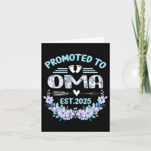 Befördert zum Oma Est 2025 Mütter Tag New Oma Karte