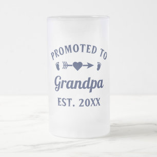 Befördert zum Opa Großvater Abuelo Opi Papa Mattglas Bierglas