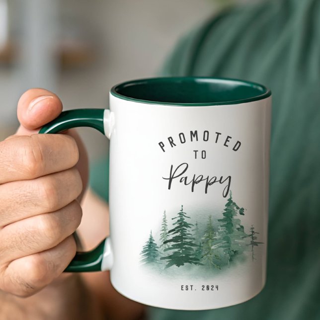 Befördert zum Pappy Year Est. Tasse (Von Creator hochgeladen)