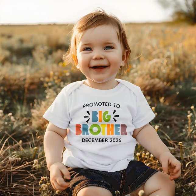 Befördert zur Ankündigung des Großen Bruders Baby T-shirt (Von Creator hochgeladen)