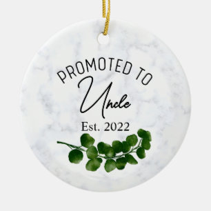 Befördert zur Onkel-Ornament, Schwangerschaftsankü Keramik Ornament