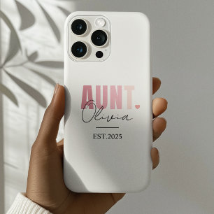 Befördert zur Tante EST 2025   Personalisierte neu iPhone 16 Pro Hülle