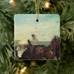 Beförderung am Rennplatz durch Edgar Degas, Vintag Keramikornament