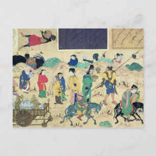 Beförderung von Keramiken Postkarte