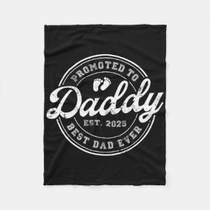 Beförderung zu Daddy Papa Est 2025 bald Vater Fett Fleecedecke