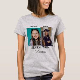 Before and after photo personalized graduation  T-Shirt