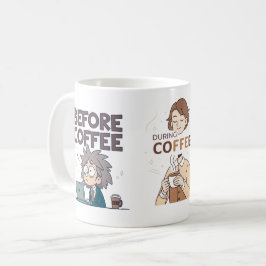 Before During After Coffee Mood Vector Art Kaffeetasse