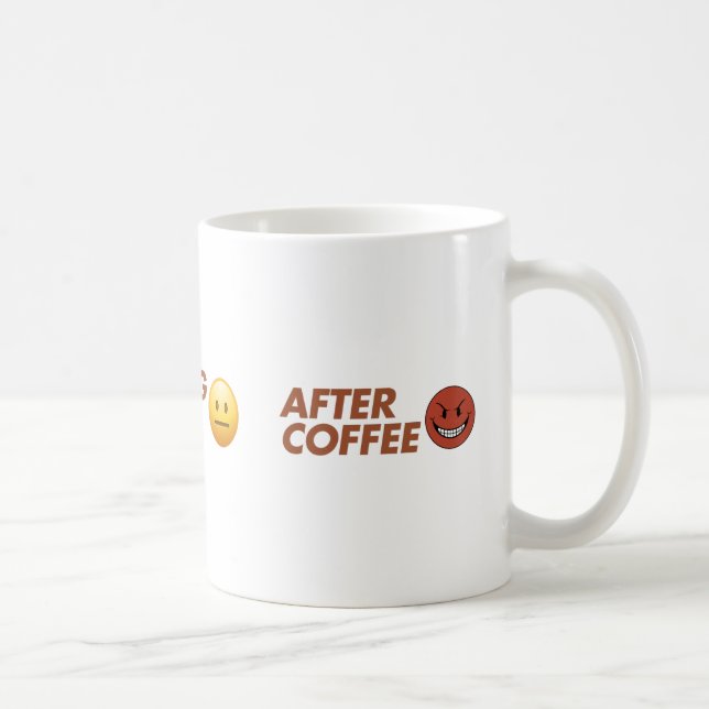 Before During After Coffee Mood Vector Art Kaffeetasse (Rechts)