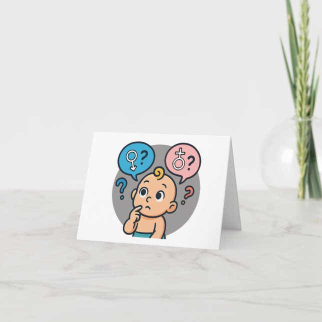 Befragungskarte für Babydusche Dankeskarte (Vorderseite)