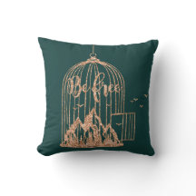 Befrei von Käfigvögeln Rose Gold Kupfer Aquamarin