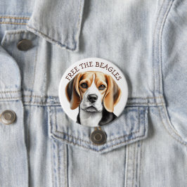 Befreit die Beagles | Beagle-Gesicht-Button Button