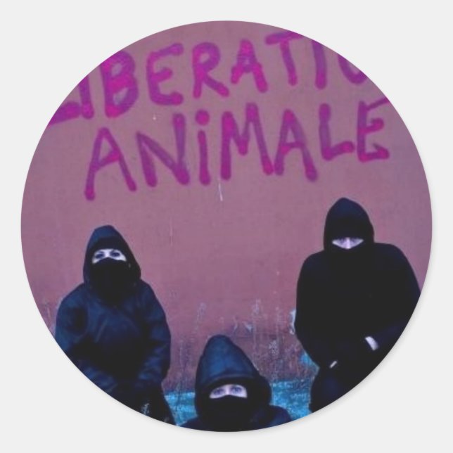 Befreiung Animale Runder Aufkleber (Vorderseite)