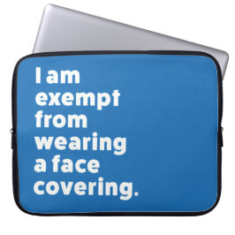 Befreiung vom Tragen eines Gesichts Laptopschutzhülle