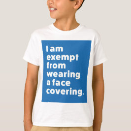 Befreiung vom Tragen eines Gesichts T-Shirt