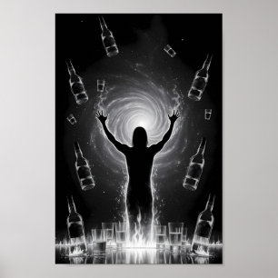 Befreiung von Sucht ins Licht Poster