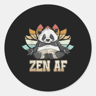Befreiung von Zen Af Panda Yoga Explorative Runder Aufkleber