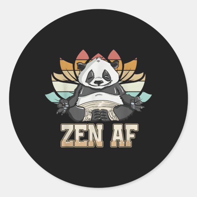 Befreiung von Zen Af Panda Yoga Explorative Runder Aufkleber (Vorderseite)