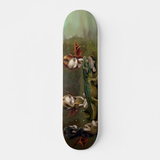 Befreunden eines Alligatorgotischen feenhaften Skateboard (Vorne)