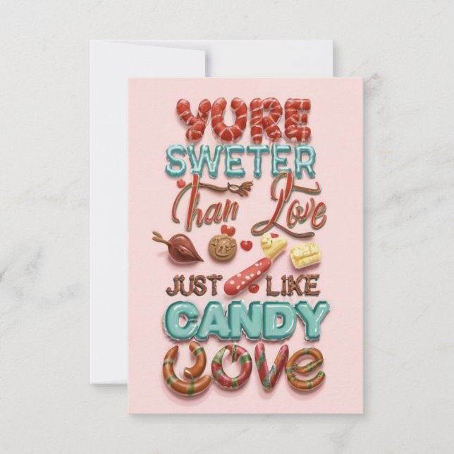 Befriedigen Sie Ihren süßen Zahn mit Liebe - unwid Dankeskarte (Vorderseite)