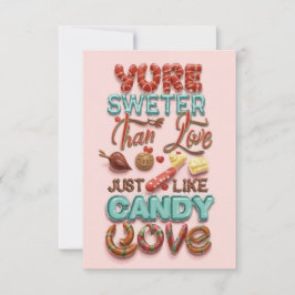 Befriedigen Sie Ihren süßen Zahn mit Liebe - unwid Dankeskarte