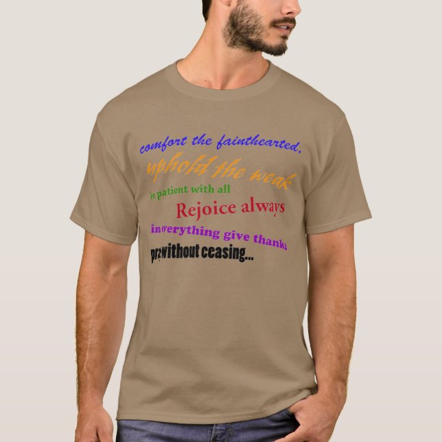 Befriedigung immer Bibelangebot T-Shirt (Vorderseite)
