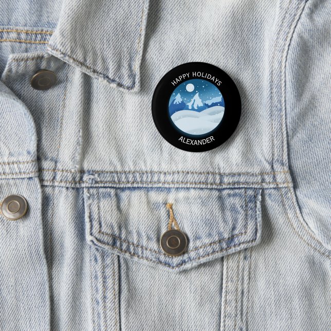 Befrostete Friedenslandschaft individuell Button (Beispiel)