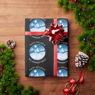 Befrostete Friedenslandschaft individuell Geschenkpapier