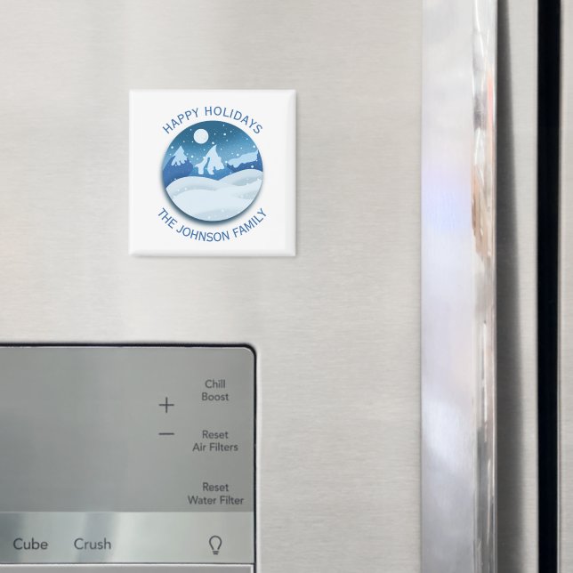 Befrostete Friedenslandschaft individuell Magnet (In Situ (Kühlschrank))