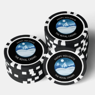 Befrostete Friedenslandschaft individuell Pokerchips