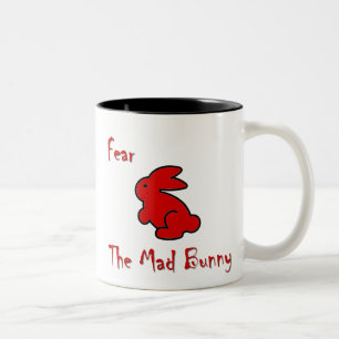 Befürchten Sie das wütende Häschen Zweifarbige Tasse