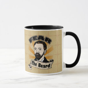 Befürchten Sie den Bart, lustigen Schnurrbart Tasse