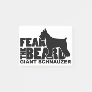 Befürchten Sie den Bart - Riesenschnauzer Post-it Klebezettel