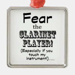 Befürchten Sie den Clarinet-Spieler Silbernes Ornament