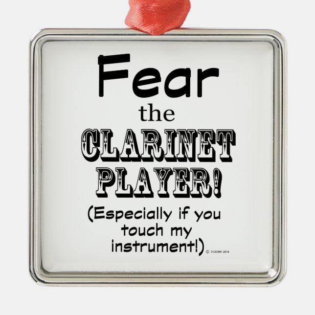 Befürchten Sie den Clarinet-Spieler Silbernes Ornament (Vorne)