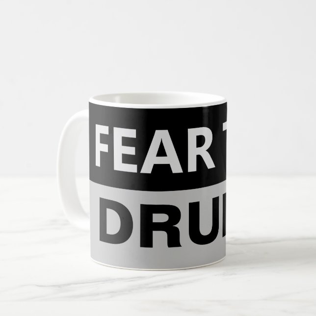 BEFÜRCHTEN SIE DEN DRUMS Drummer Percussionist Mus Kaffeetasse (Vorderseite Links)