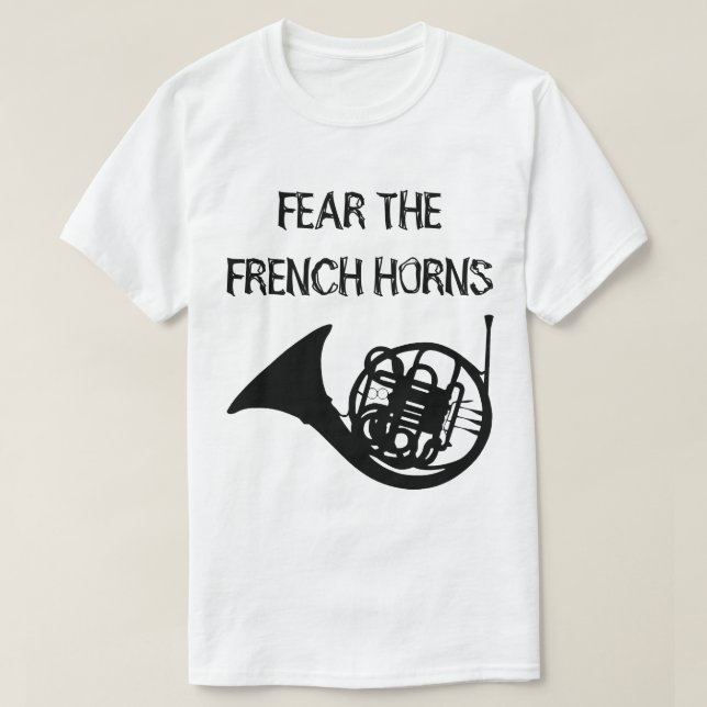 Befürchten Sie die französischen Hörner T-Shirt (Design vorne)