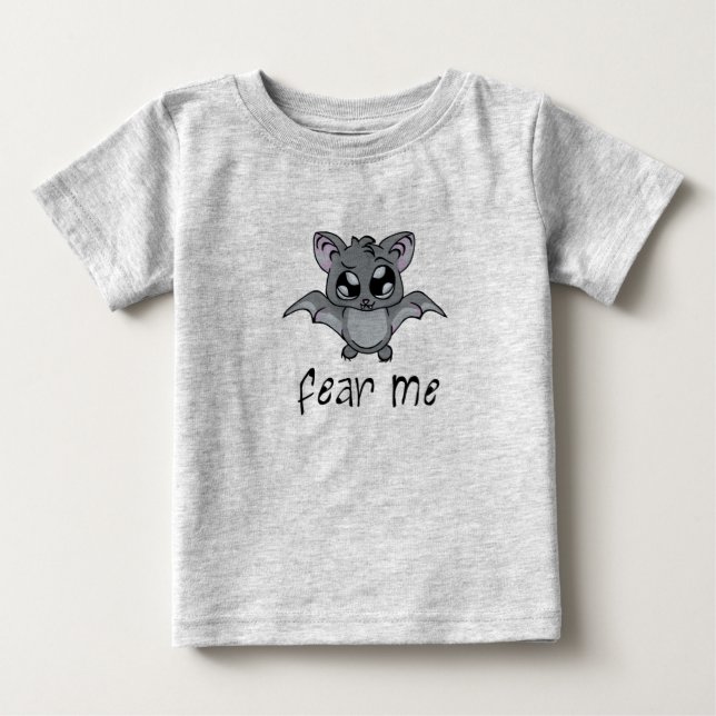 Befürchten Sie mich! Schlagen Sie (dunkler Text) Baby T-shirt (Vorderseite)